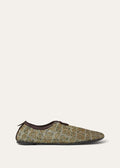 Flacher Slipper Floaty Damen - Light Olive/burnt Orange