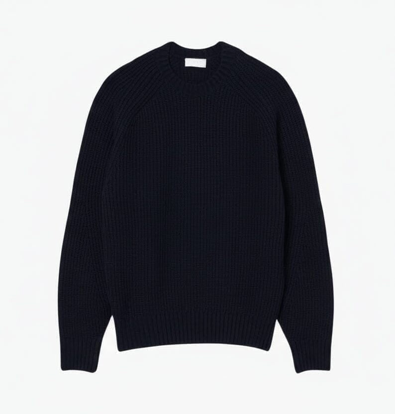 Dicker Pullover Aus Gekämmter Wolle Mit Rundhalsausschnitt