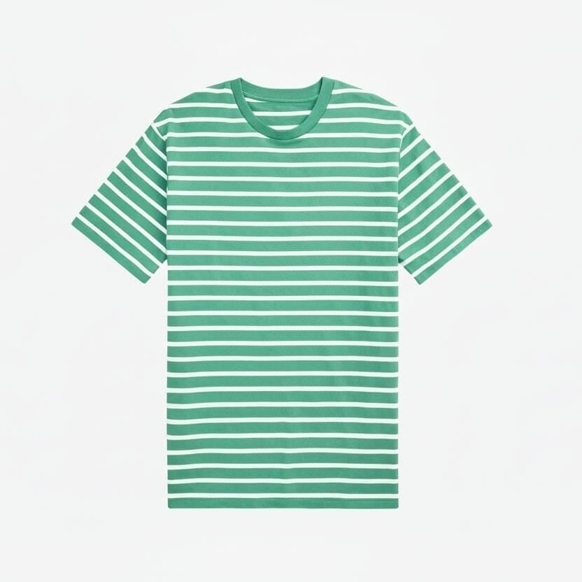 Gestreiftes Jersey Rundhals T-SHIRT