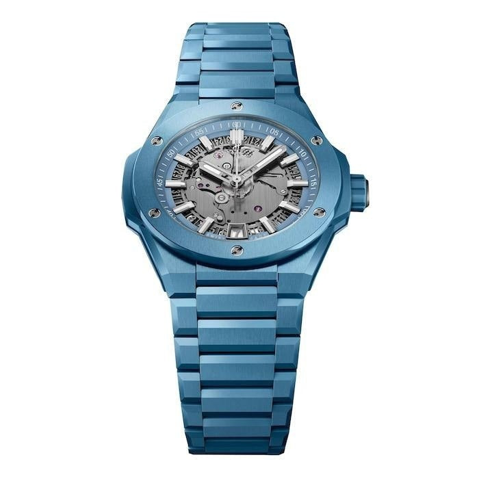 Integrated Time Only, Himmelblaue Keramik, 42 Mm