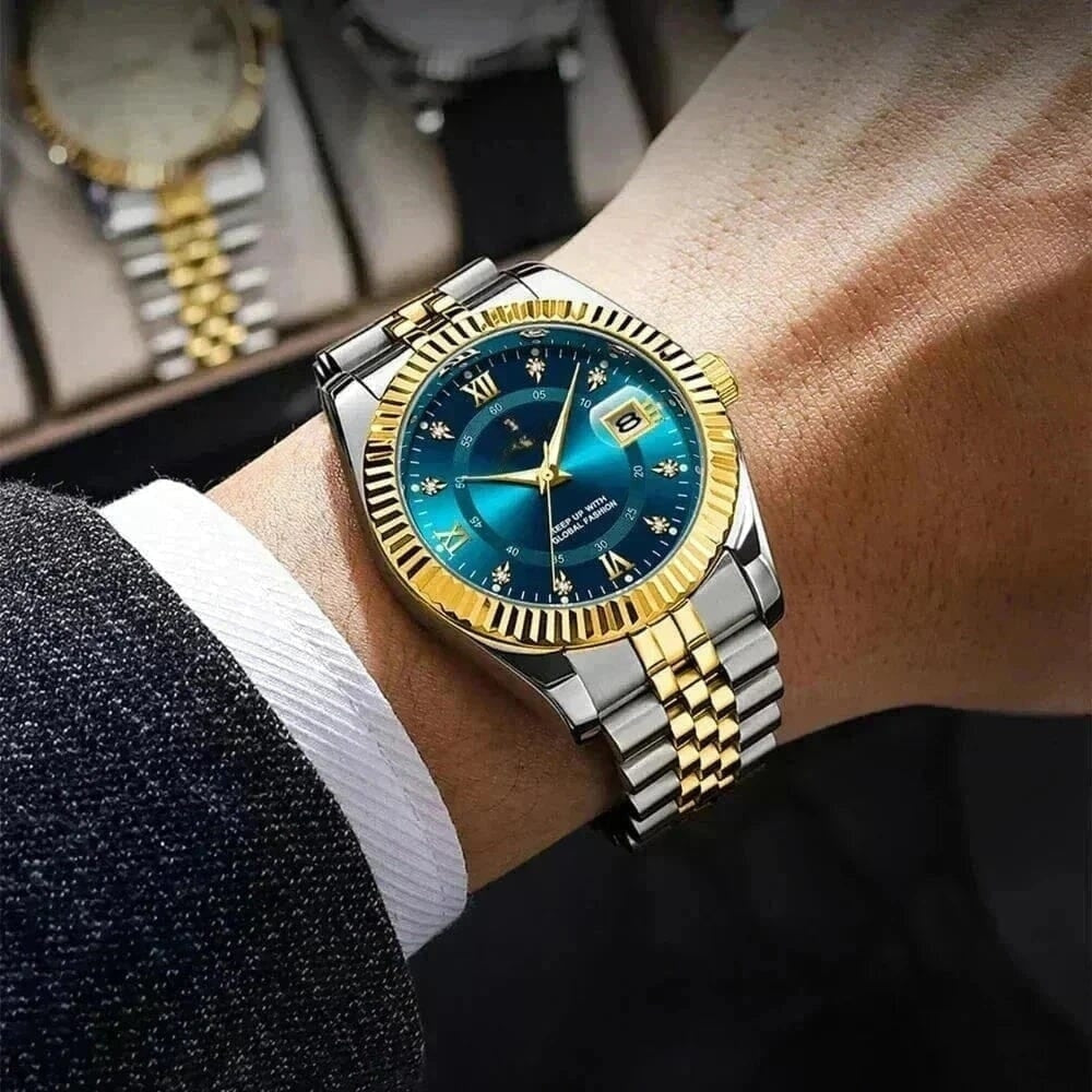 Goldenstar 40mm Herrenarmbanduhr - Wasserdicht - Edelstahl