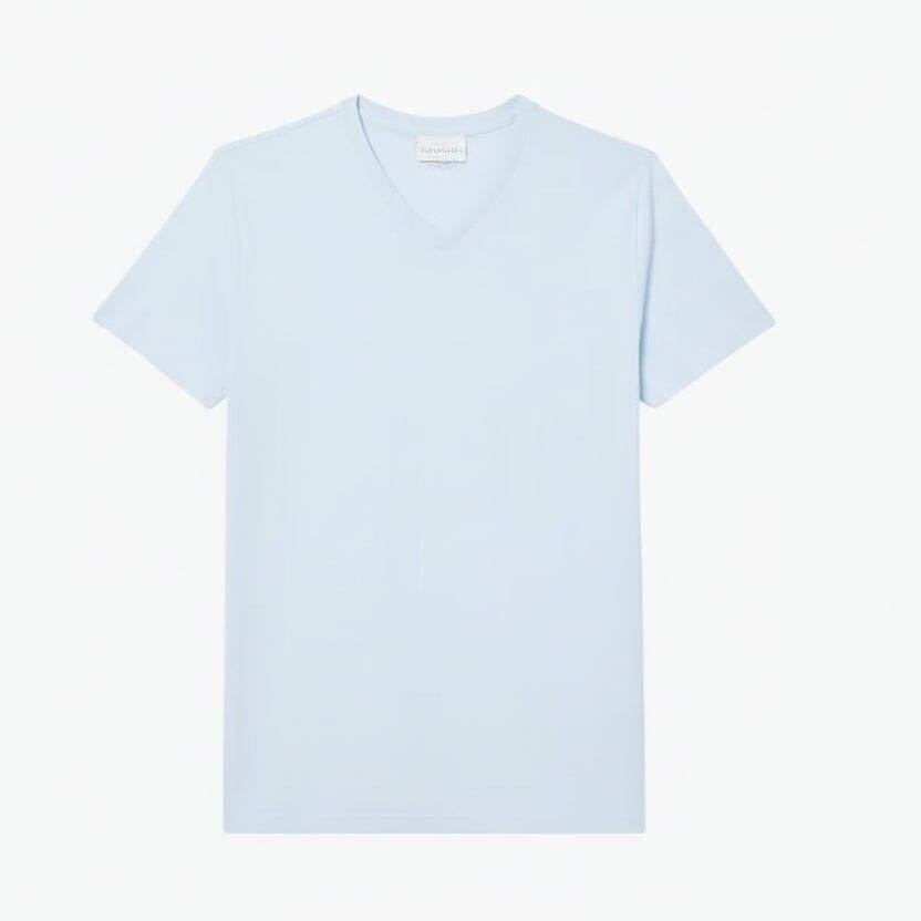 Herren V-Ausschnitt T-SHIRT Aus Leichter Pima-Baumwolle