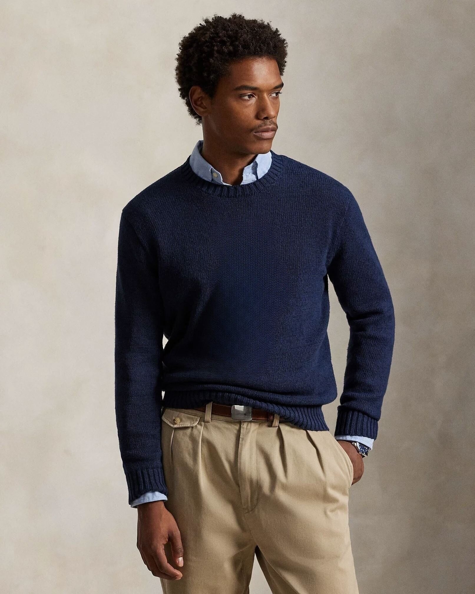 Polo Bear Baumwolle-Leinen Pullover