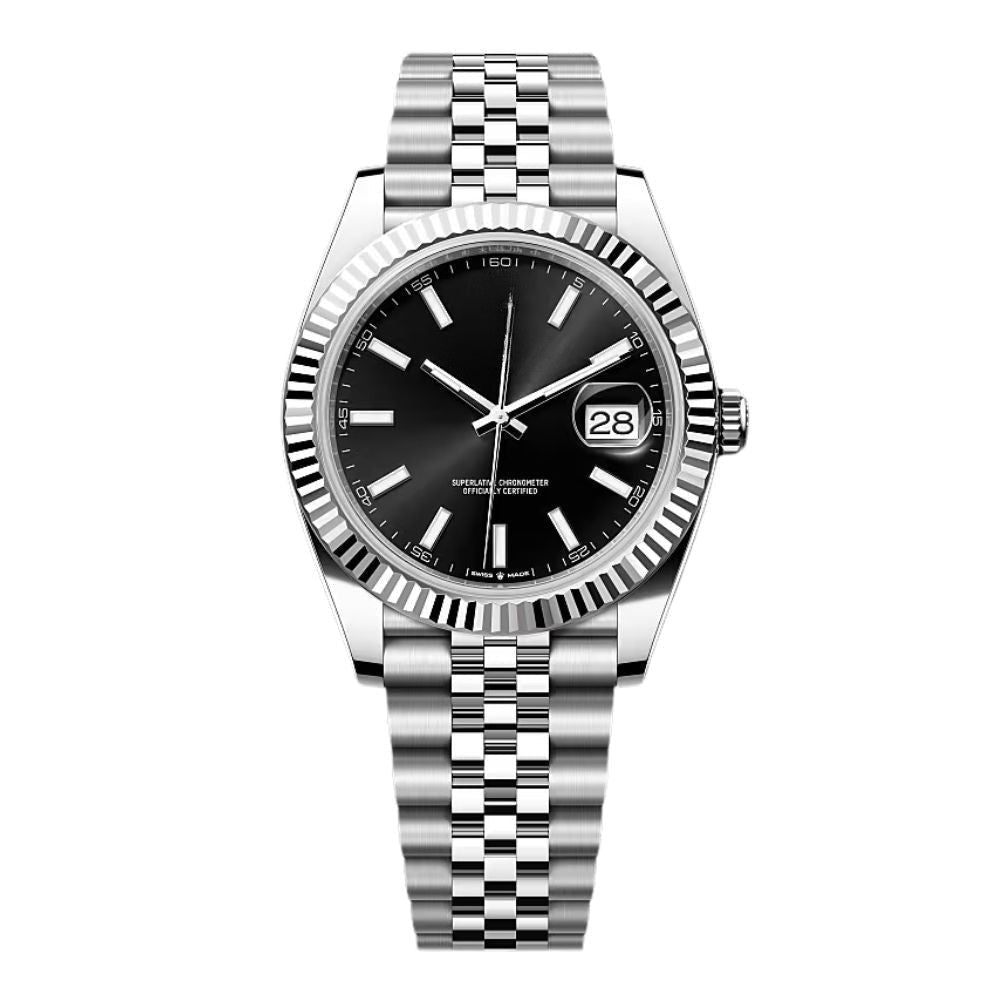 Datejust Diamant Schwarzes Zifferblatt Jubilee 41mm