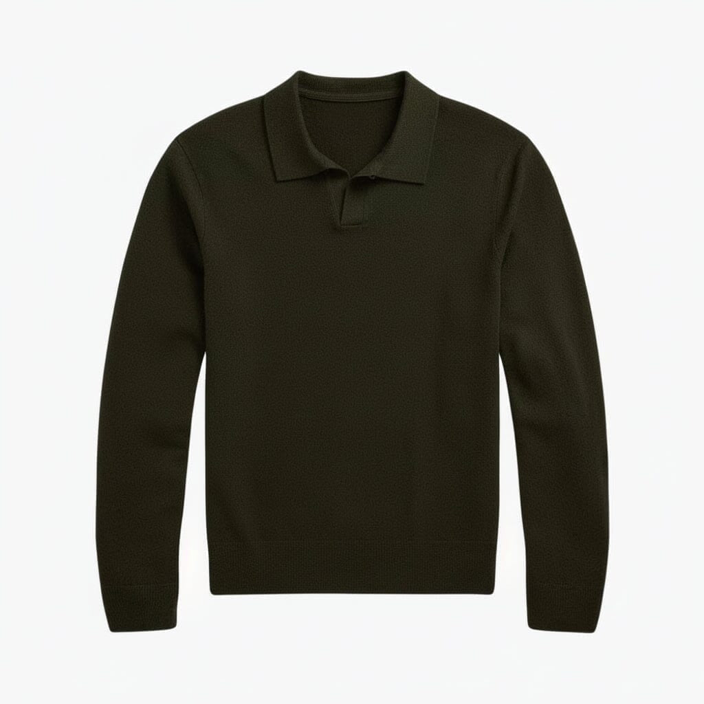 Woll-Pullover Mit Johnny-Kragen