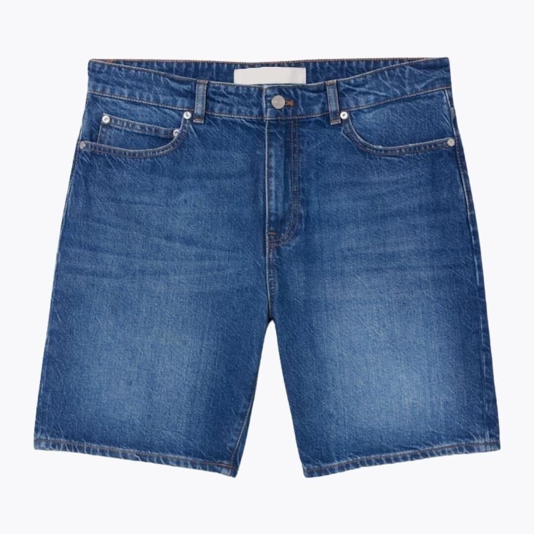 Straight Fit Denim Bermuda Shorts Für Herren