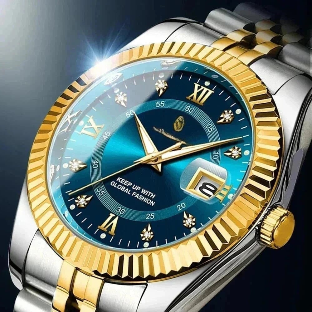 Goldenstar 40mm Herrenarmbanduhr - Wasserdicht - Edelstahl