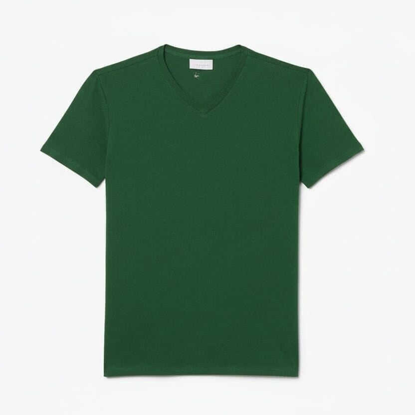 Herren V-Ausschnitt T-SHIRT Aus Leichter Pima-Baumwolle