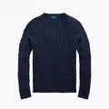 Baumwoll-Pullover Mit Zopfmuster