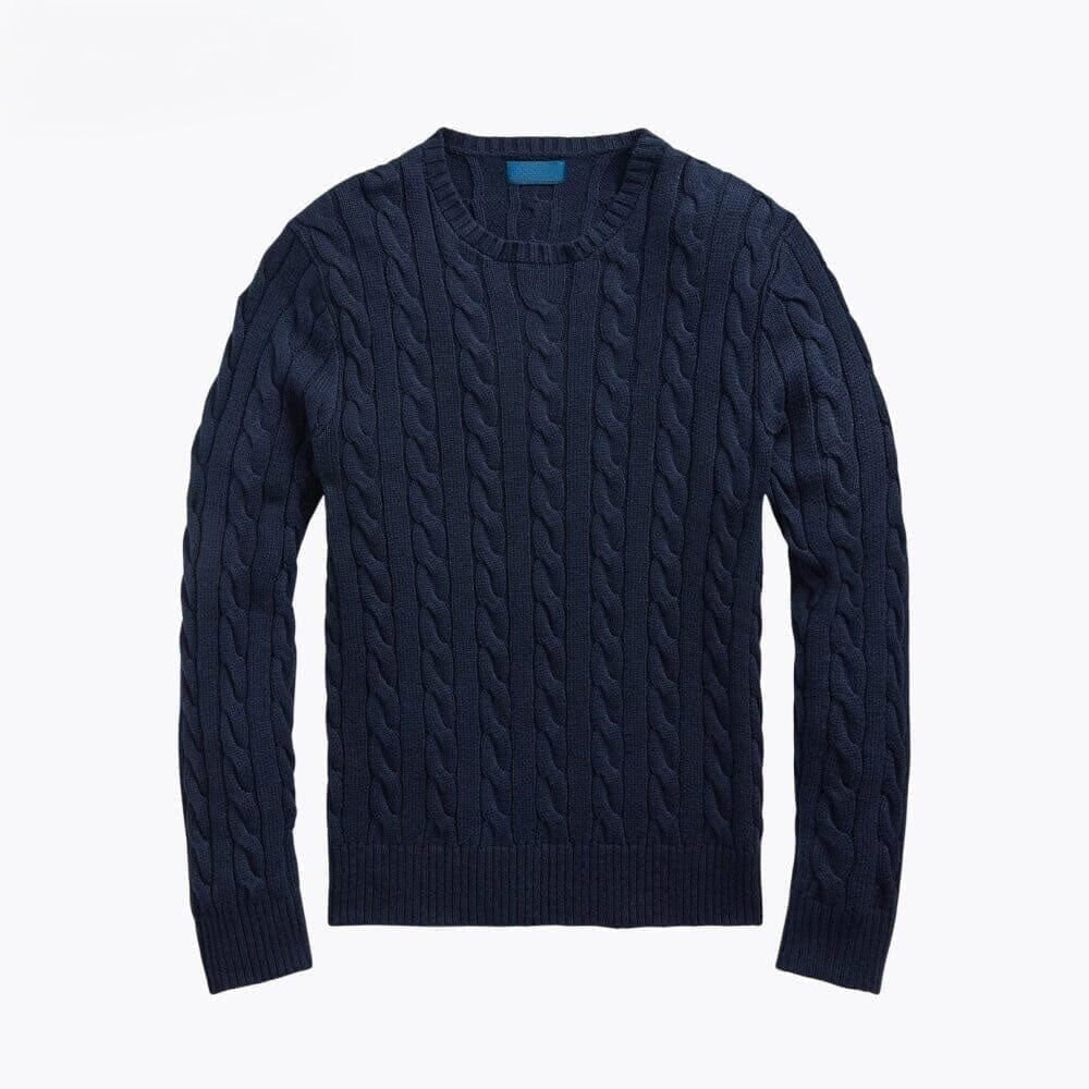 Baumwoll-Pullover Mit Zopfmuster
