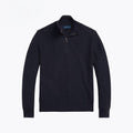 Mesh-Strick Baumwoll-Pullover Mit Viertel-Reißverschluss