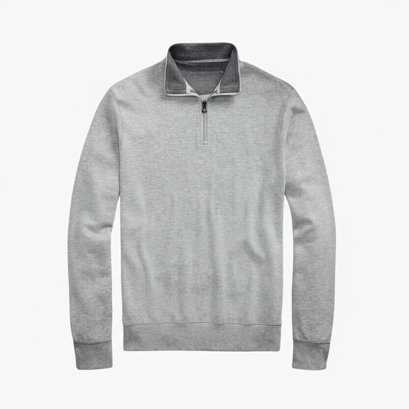 Luxus Jersey Troyer-Pullover Mit Viertel-Reißverschluss