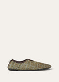 Flacher Slipper Floaty - Light Olive/burnt Orange