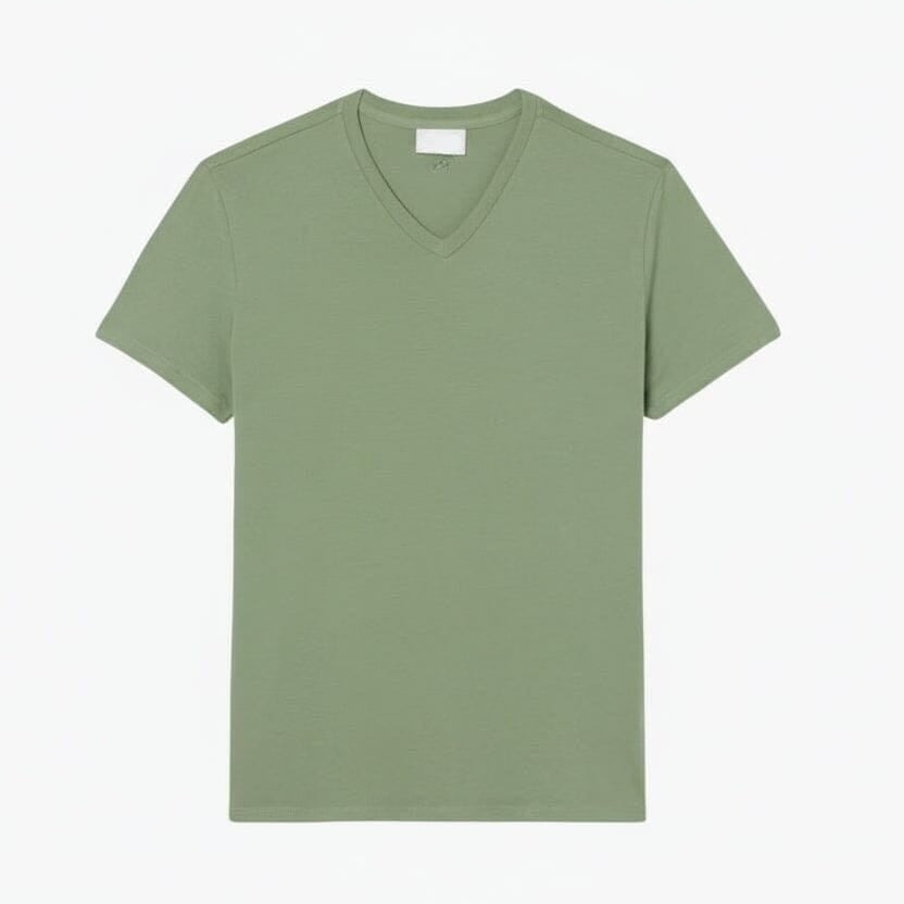 Herren V-Ausschnitt T-SHIRT Aus Leichter Pima-Baumwolle