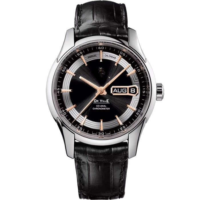 Ville Hour Vision Annual Calendar Co-Axial Chronometer Herrenuhr