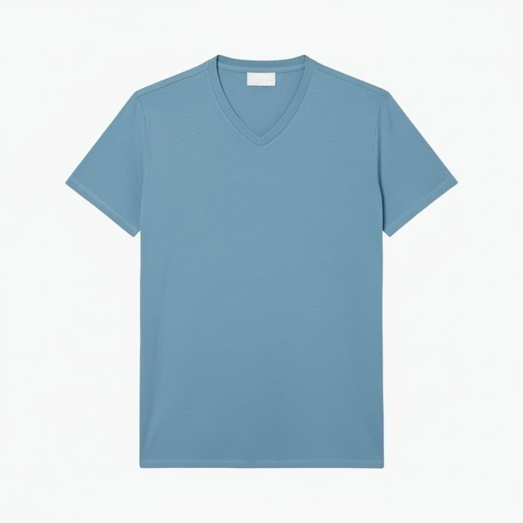 Herren V-Ausschnitt T-SHIRT Aus Leichter Pima-Baumwolle