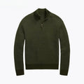 Waschbarer Woll-Pullover Mit Viertel-Reißverschluss