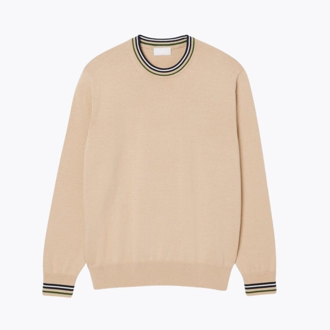 Gestreifter Baumwoll-Jersey Pullover