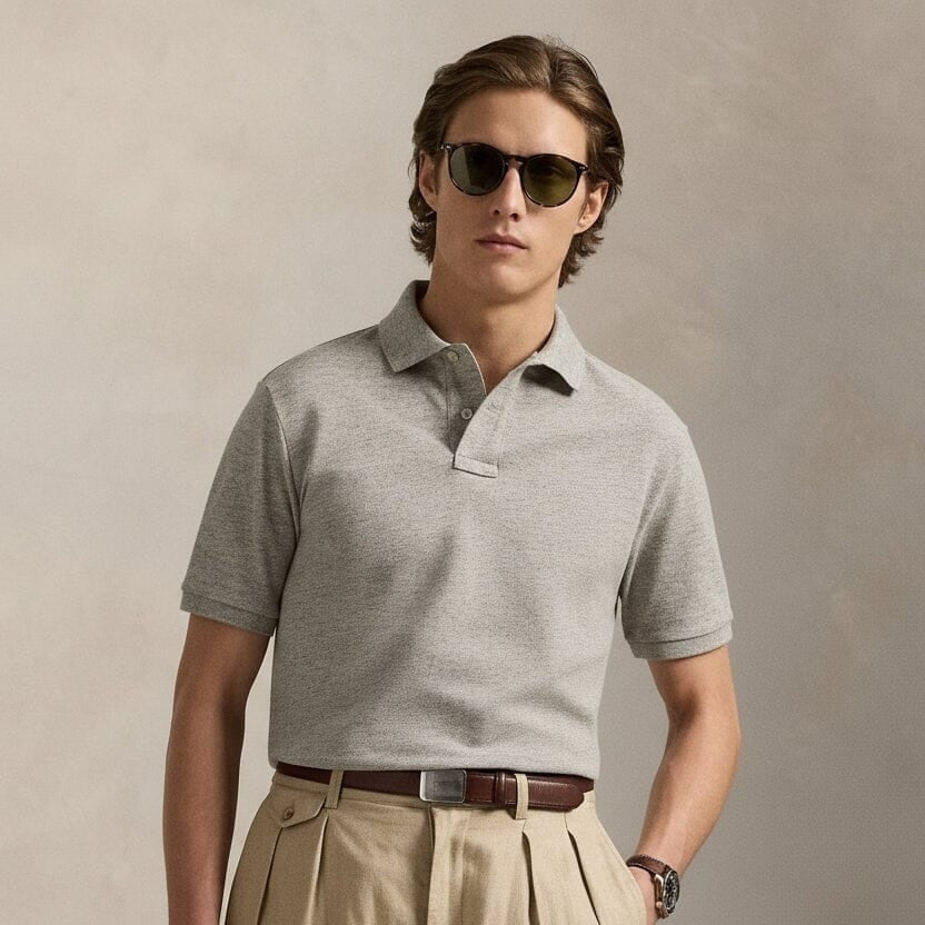 Classic Fit Polo Bear Mesh Poloshirt