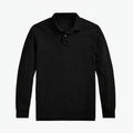 Langarm-Poloshirt Aus Mesh-Baumwolle