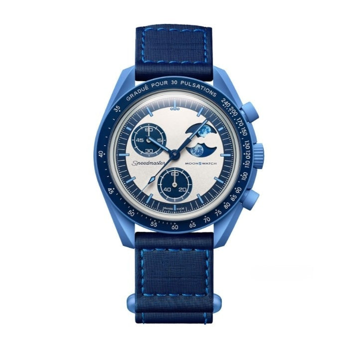 Speedmaster Moonswatch "mission to the Blue Moonphase" Herrenchronograph