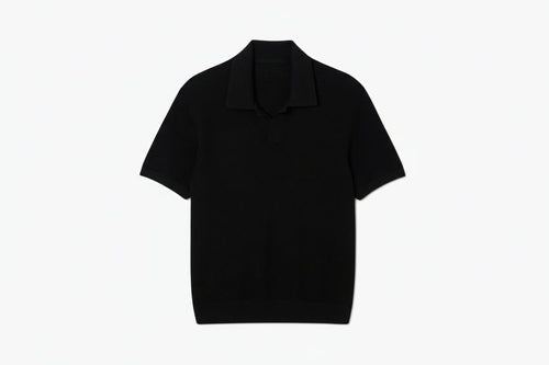 Baumwoll-Mix Pullover Mit Offenem Polokragen