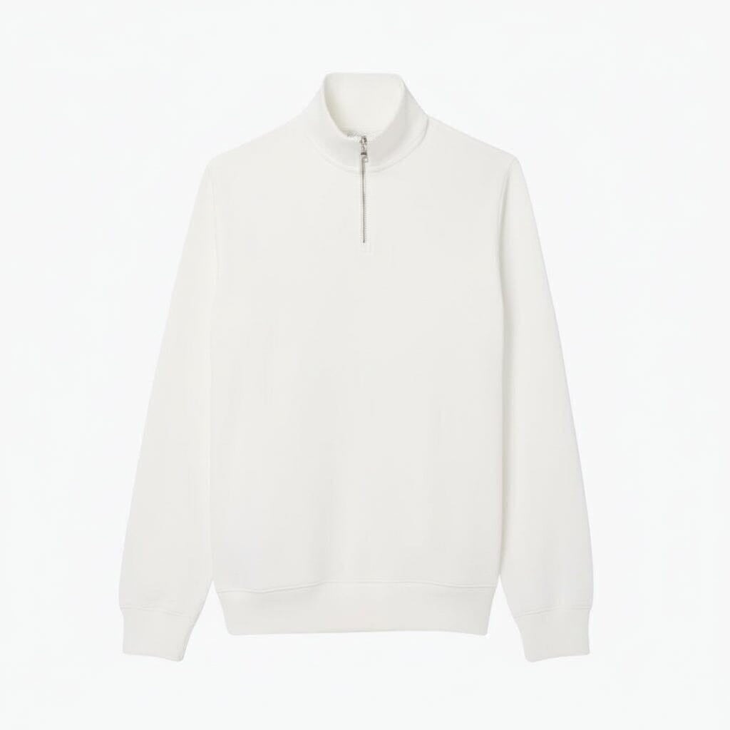 Sweatshirt Mit Reißverschluss Und Hohem Kragen