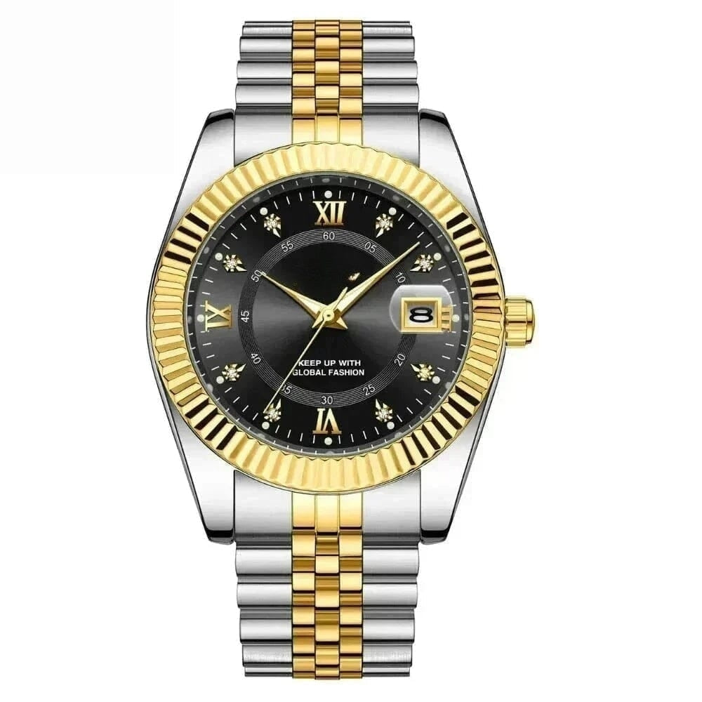 Goldenstar 40mm Herrenarmbanduhr - Wasserdicht - Edelstahl