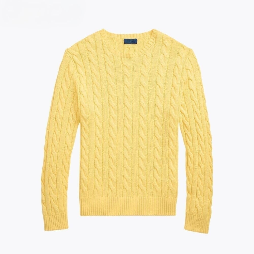 Baumwoll-Pullover Mit Zopfmuster