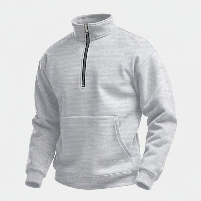 Pullover Mit Halbem Reißverschluss