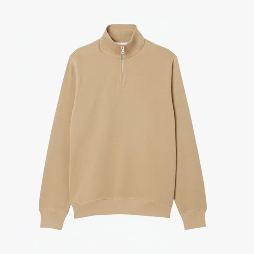 Sweatshirt Mit Reißverschluss Und Hohem Kragen